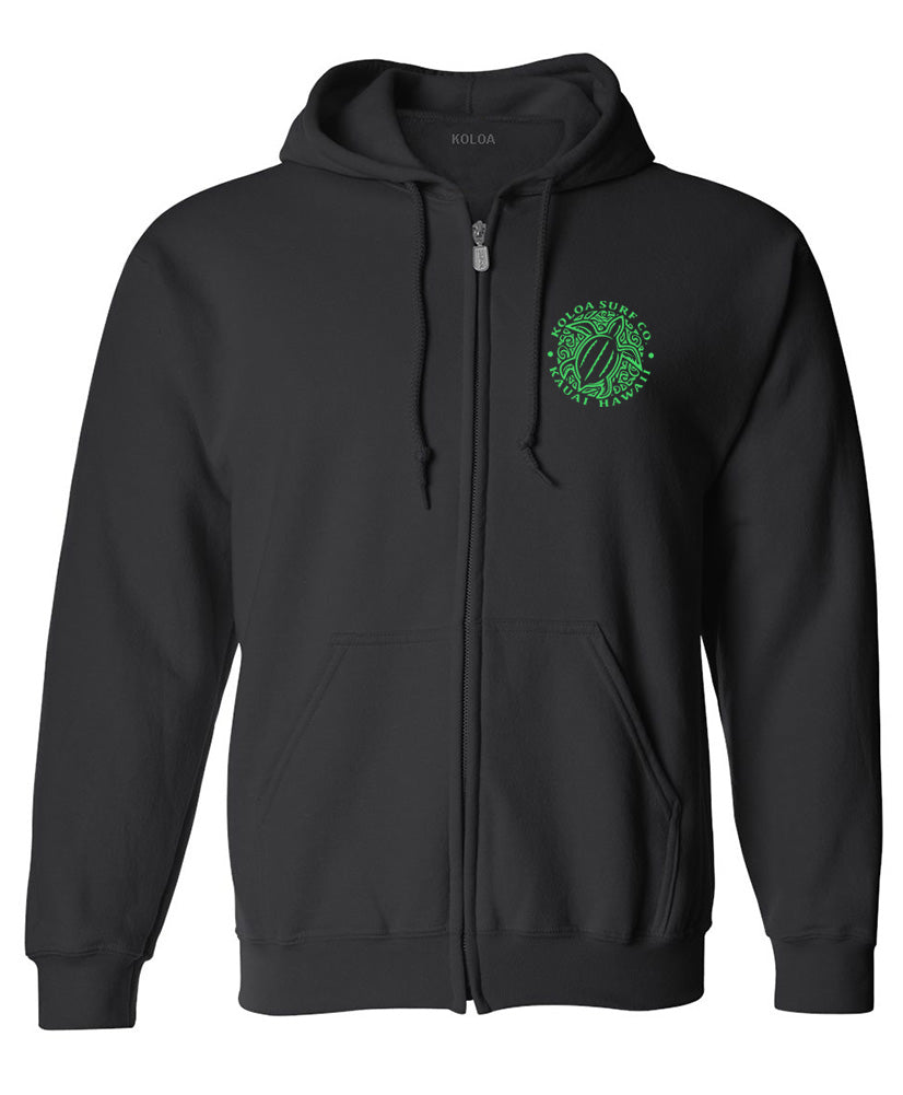 Koloa Hawaiian Honu Turtle Tall Zipper Hoodie – Koloa Surf Company