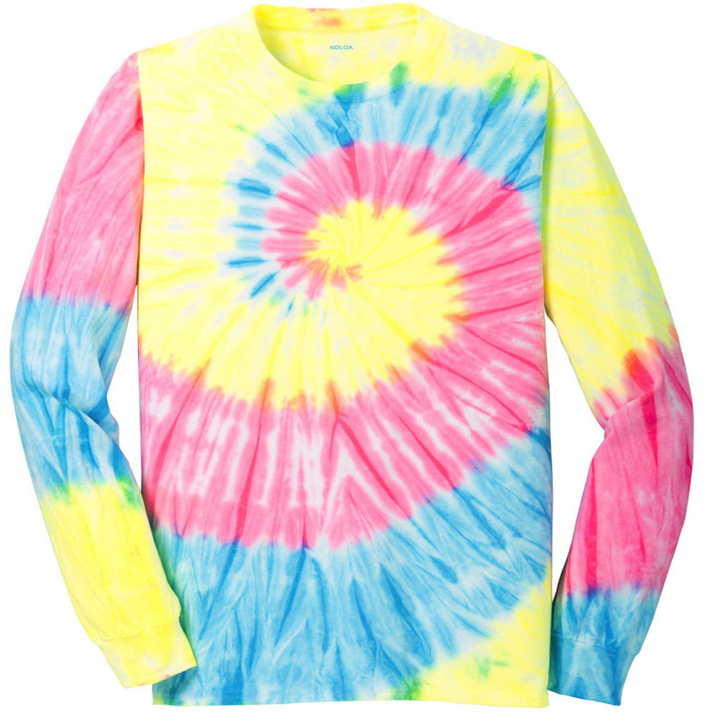 UNISEX / Mens Tie Dyed Shirt - Iced Dyed Long Sleeve Shirt, Long Sleeve Tie Dye Tie 2024 Dye, Fan Fold - 2XLARGE