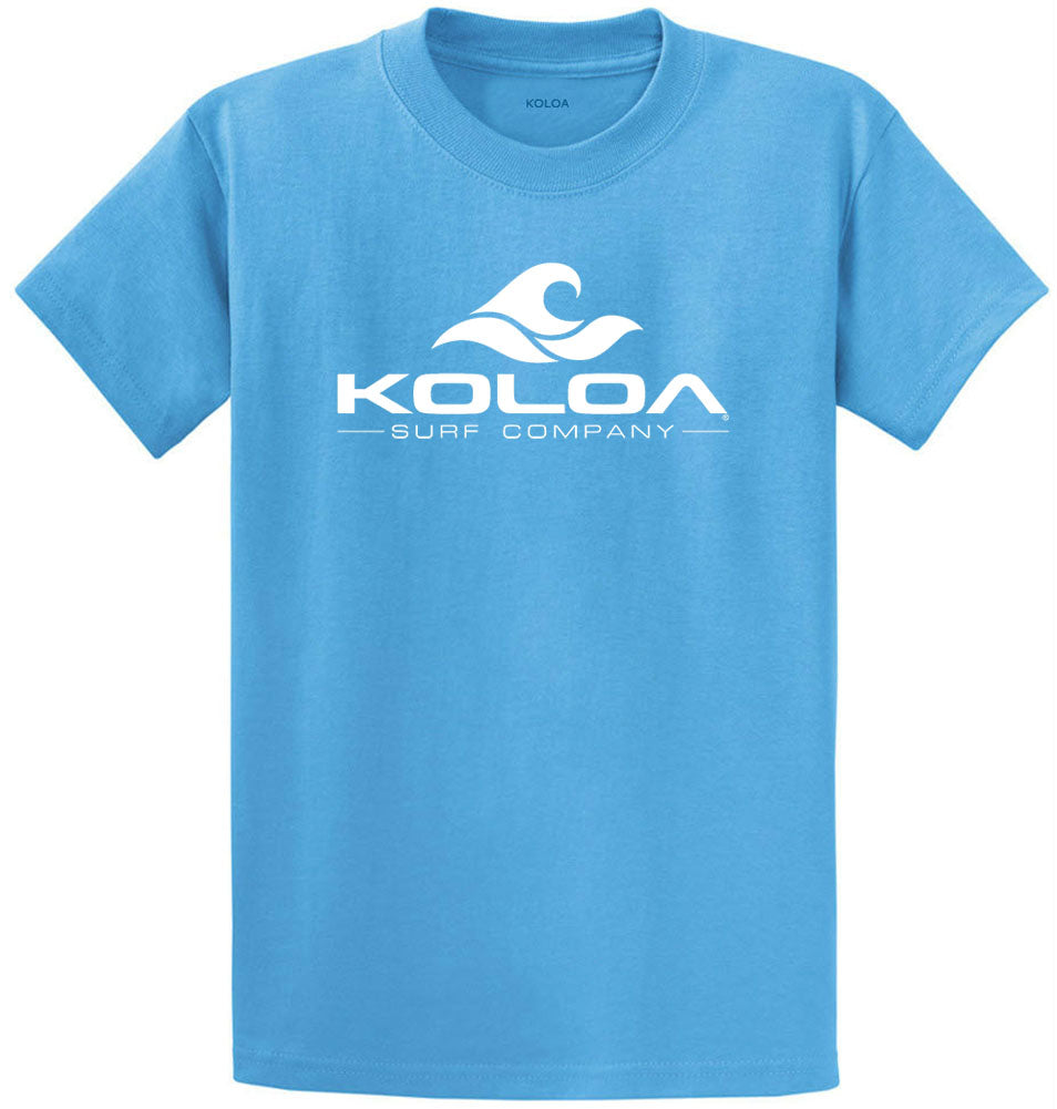 Koloa Surf T-Shirt Uomo In Cotone Pesante Con Logo Octopus - Nero, Taglie Forti Fino A 4XLT