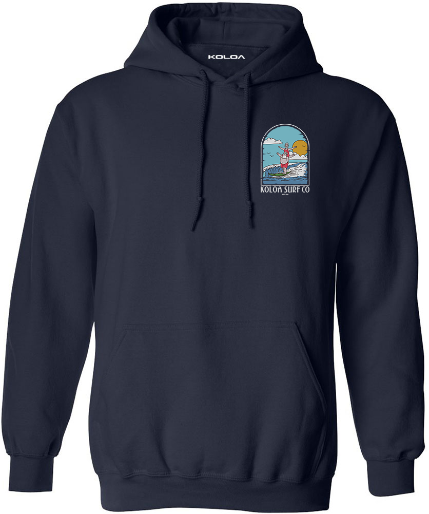 Koloa Surfing Claus's Hoodie-Navy