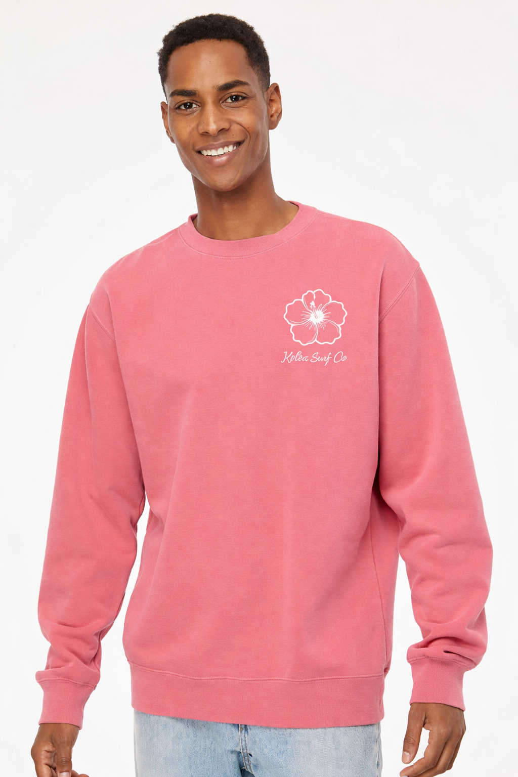 Hibiscus Sweatshirt - Pigment Pink Crewneck | Koloa Surf – Koloa