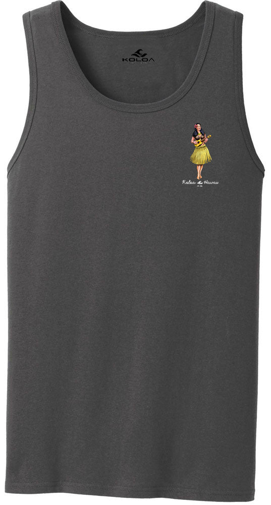 Koloa Hula Barrel Tank Top- Charcoal