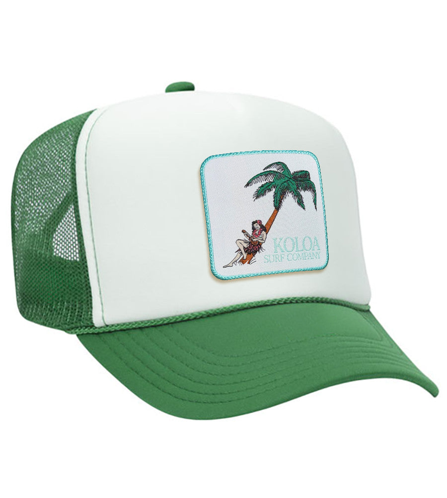 帽子 hulahulagirl Koloa Hula Girl Patch Foam Trucker Hat – Koloa Surf Company