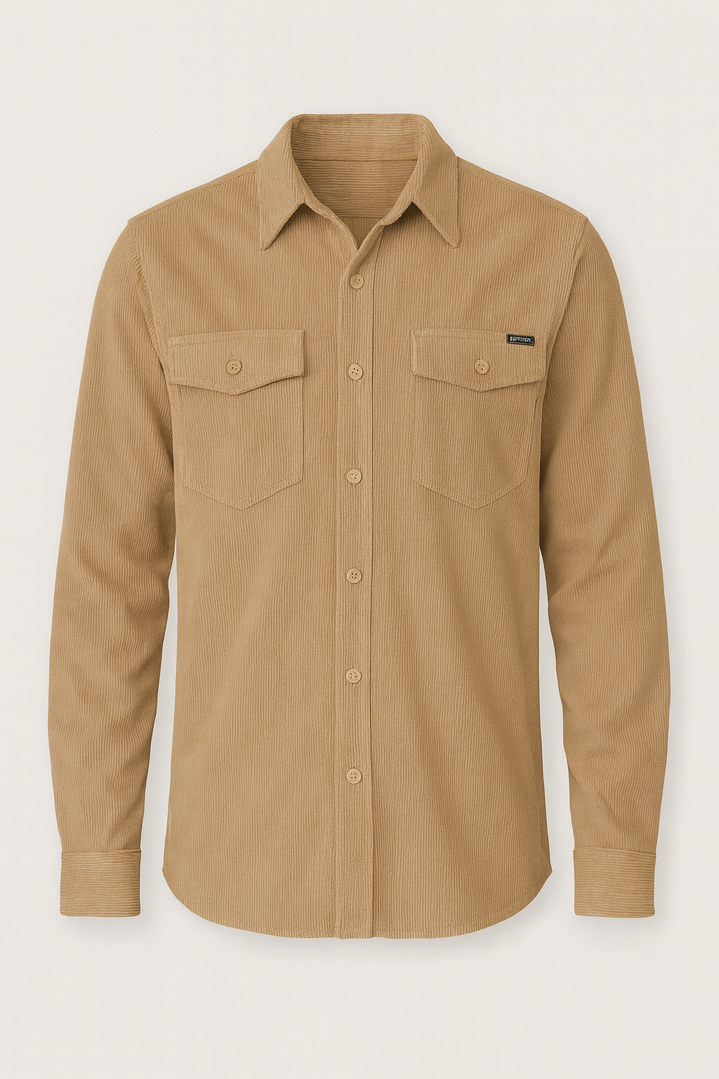 Men's Corduroy Button-Up Shirt - Sandstone Brown | Koloa Surf