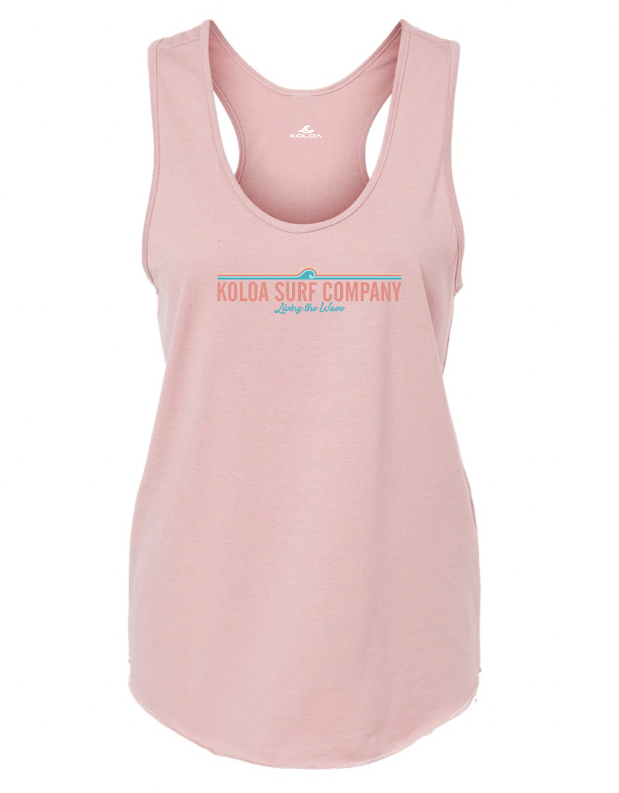 Koloa Big Wave Racerback Tank Top - Heathered Lavender
