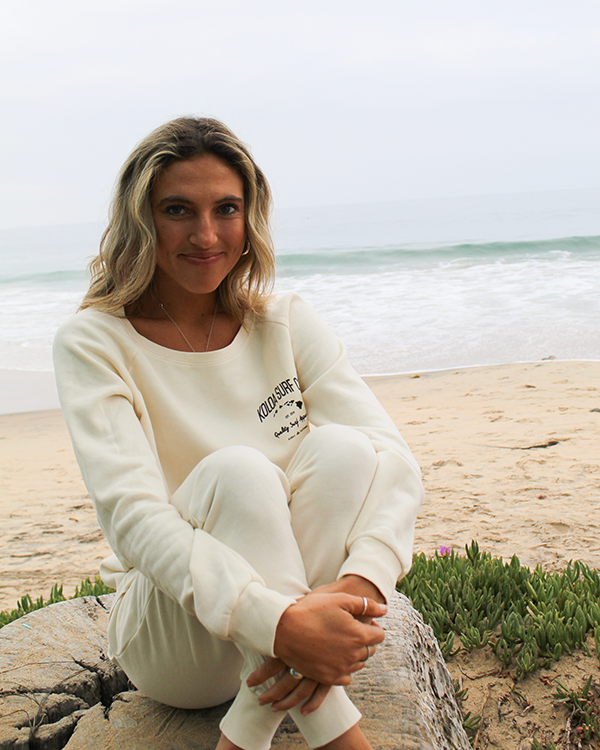 Koloa Hawaiian Islands Wave Wash Sweatshirt- Bone