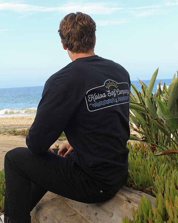 Koloa Original Sun Long Sleeve T-Shirt- Black