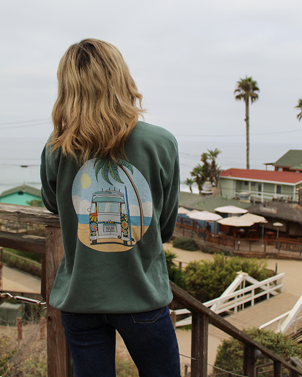 Koloa Vintage Van Sweatshirt- Pigment Alpine Green