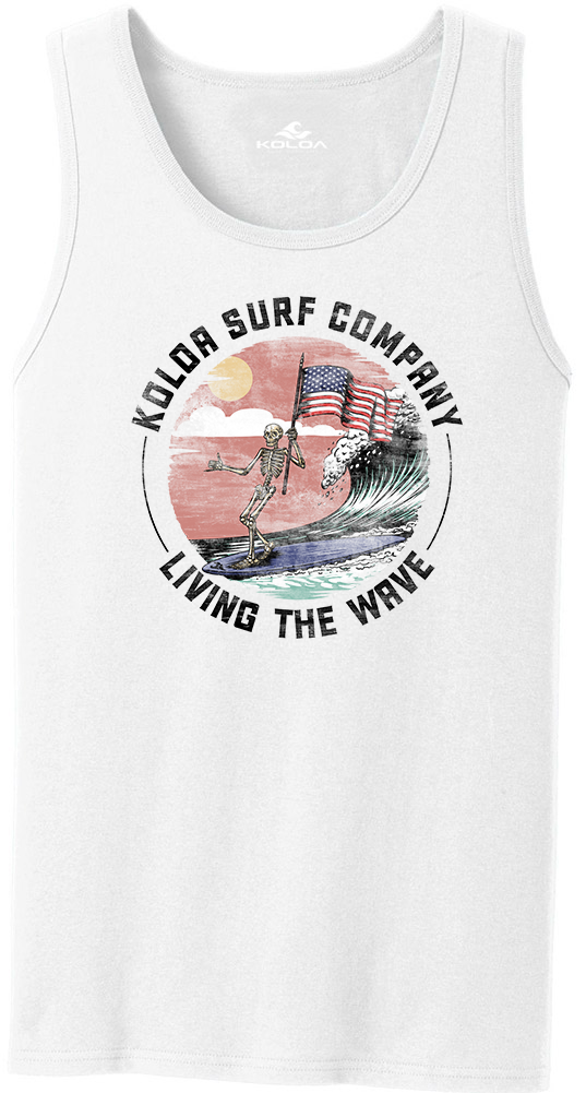 Koloa American Skeleton Tank Top White