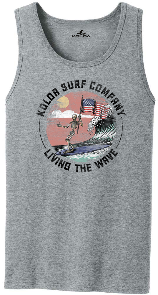 Koloa American Skeleton Tank Top Athletic Heather