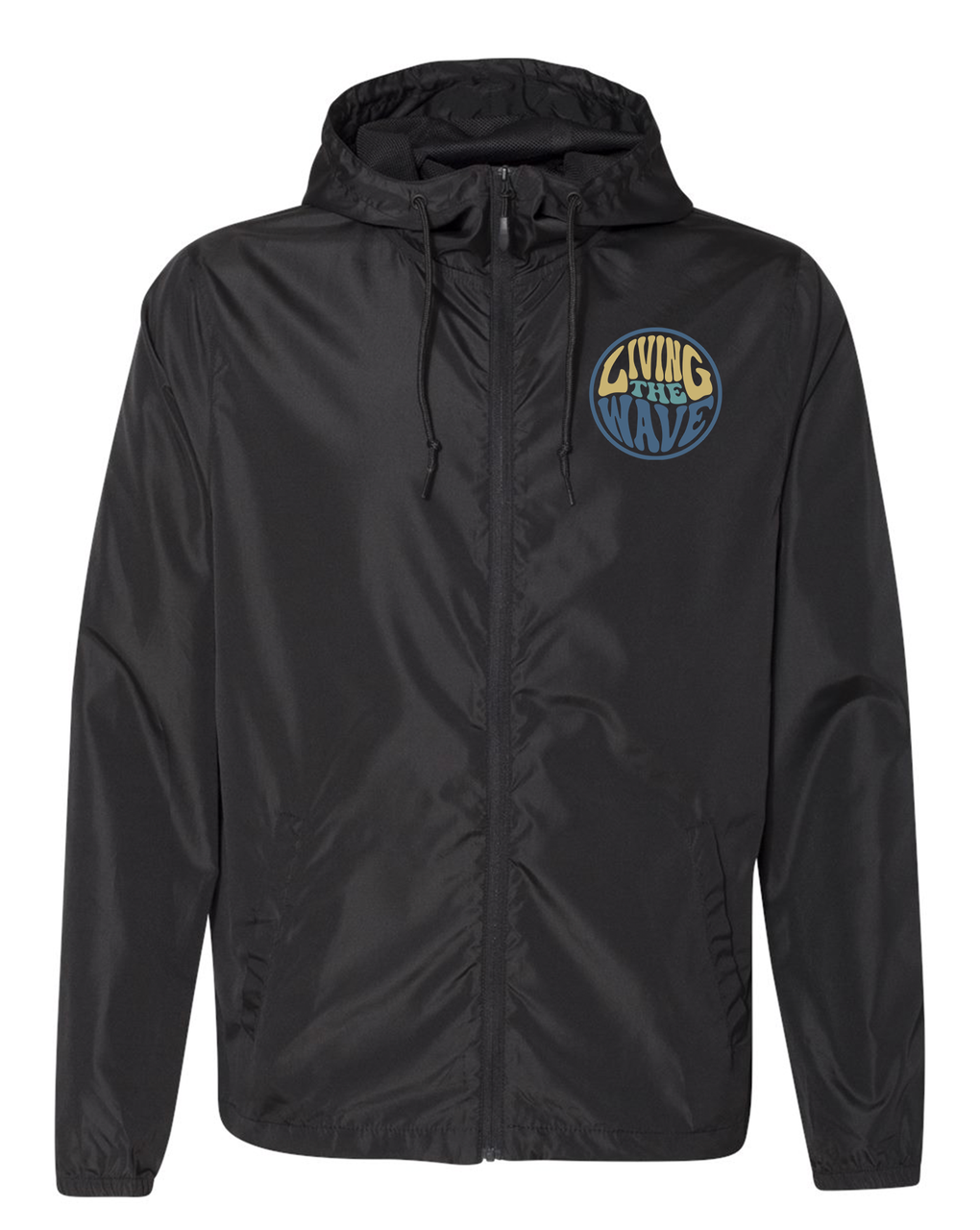 Koloa Anahola Water Resistant Windbreaker - Black