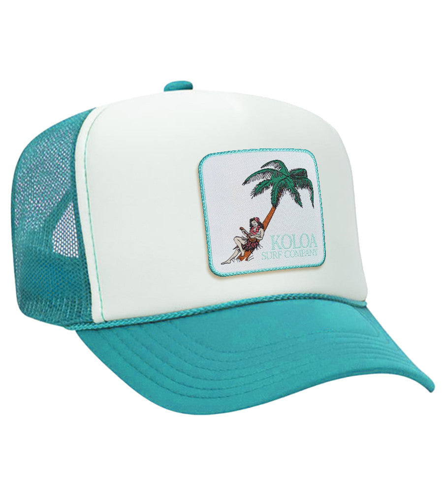 Koloa Hula Girl Patch Foam Trucker Hat | Koloa Surf Company