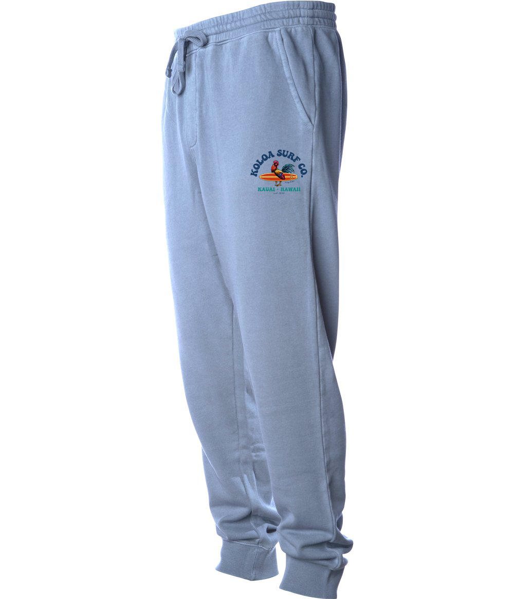 Koloa Cocky Surfer Fleece Sweatpants - Pigment Light Blue