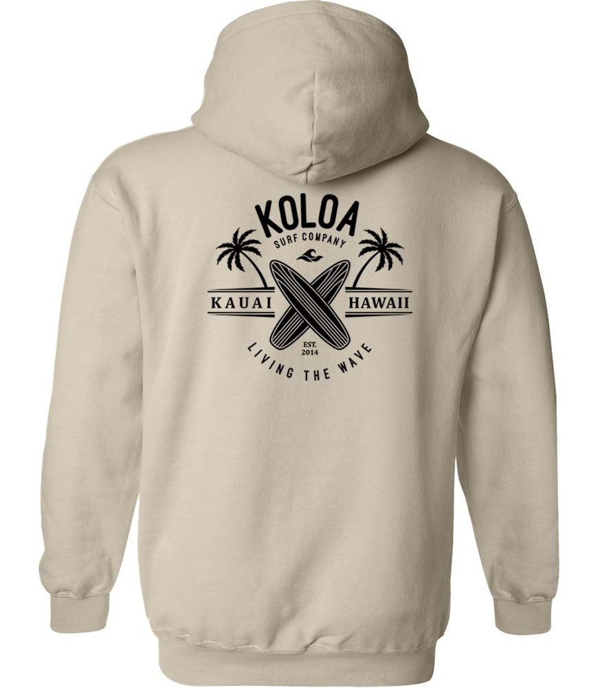 Surfboards Hoodie - Premium Fleece Pullover with Logo | Koloa Surf