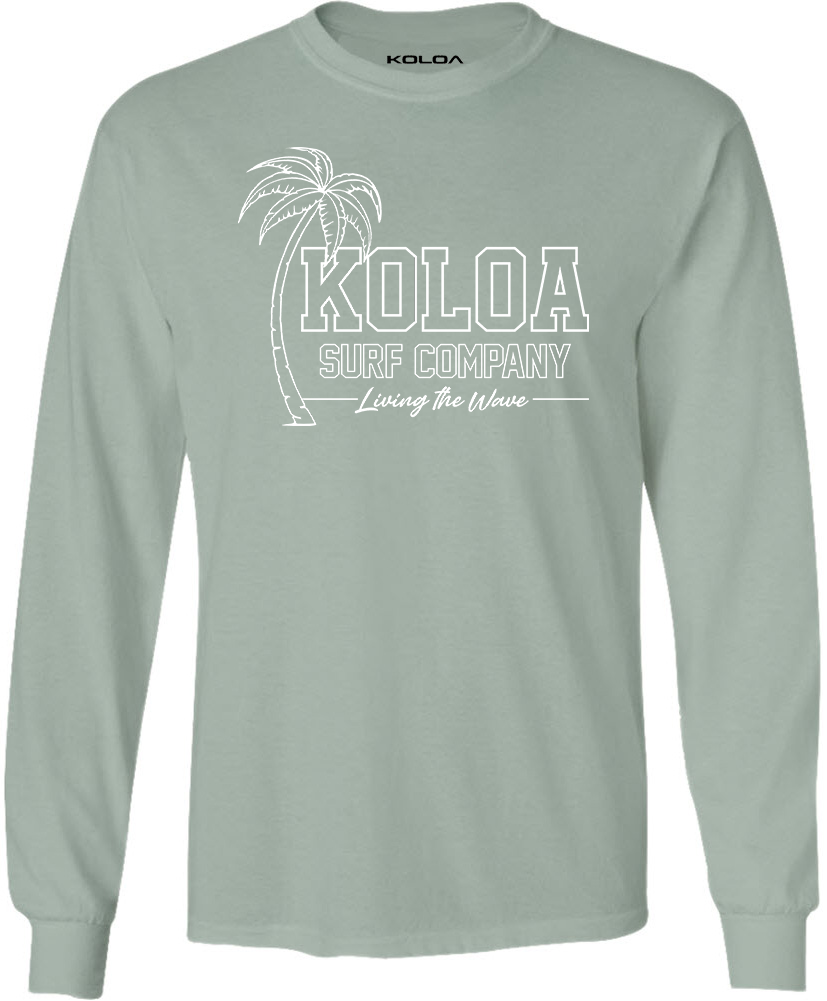 Koloa Breezy Long Sleeve T-Shirt- Stonewashed Green