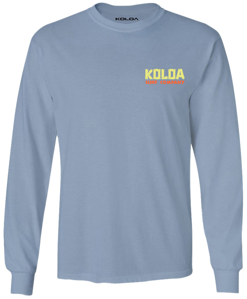 Koloa Tides Long Sleeve T-Shirt- Stonewashed Blue
