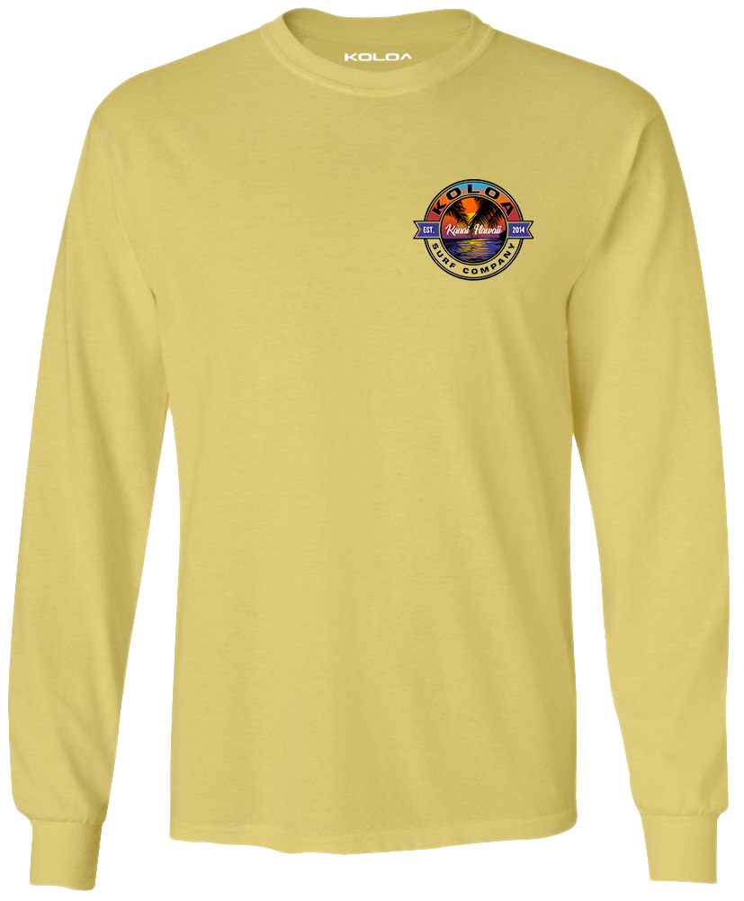 Koloa Hanalei Beach Youth Long Sleeve T-Shirt - Yellow