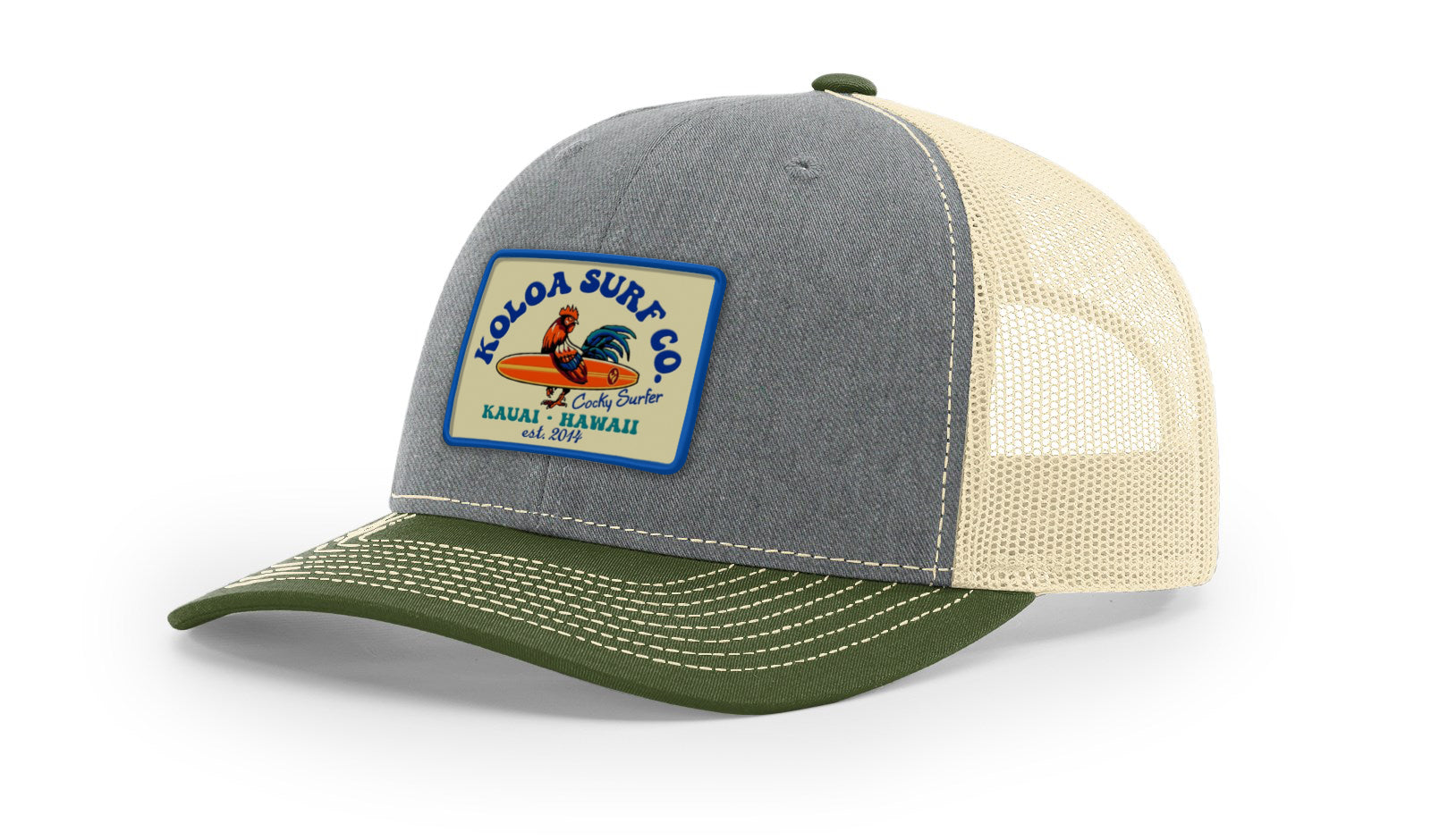 Koloa Cocky Surfer Patch Richardson 112 Trucker Hat