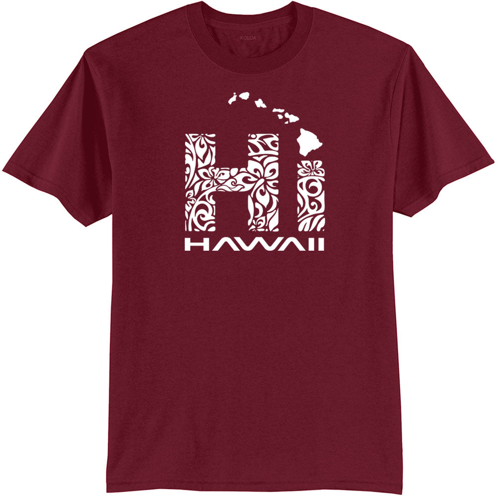 Koloa Hawaiian Islands Tribal HI 50/50 T-Shirt