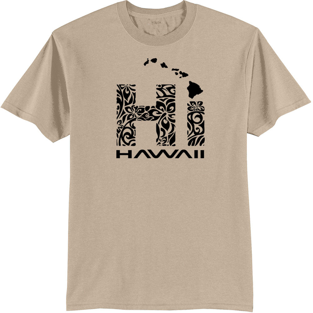 Koloa Hawaiian Islands Tribal HI 50/50 T-Shirt