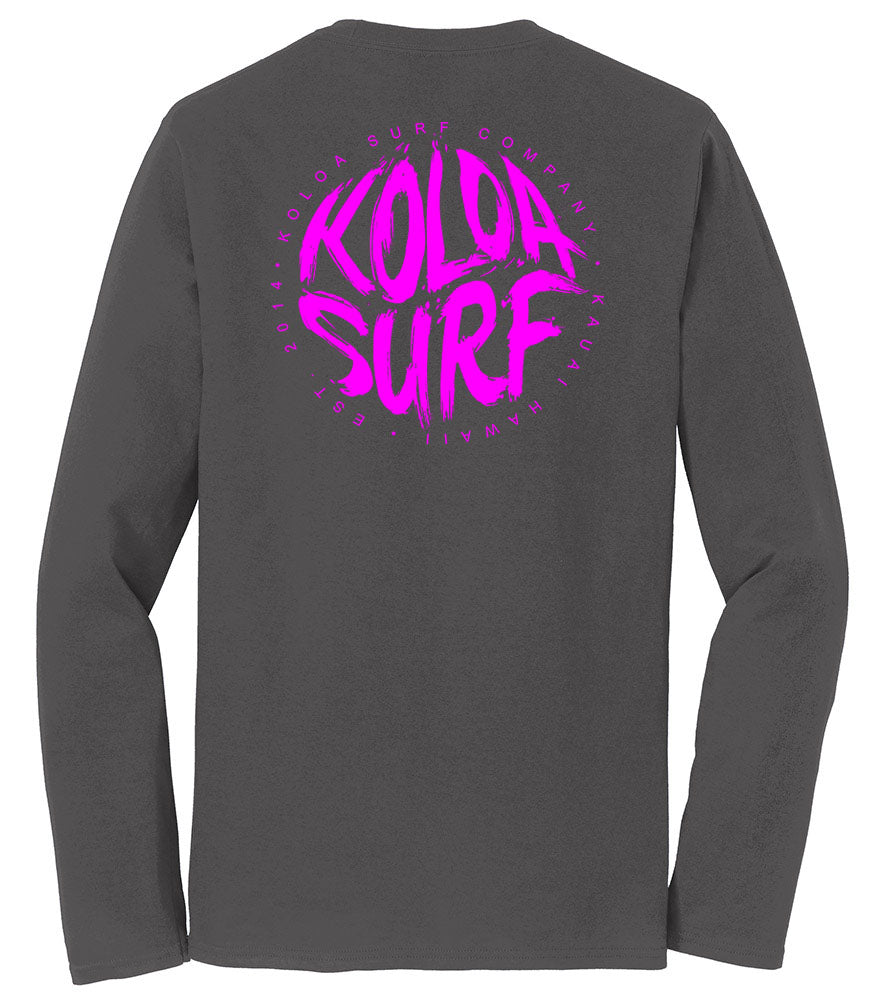 Koloa Brush Logo Long Sleeve Lightweight Tee