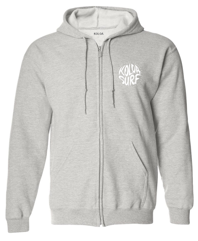 Koloa Brush Logo Full Zip Hoodie