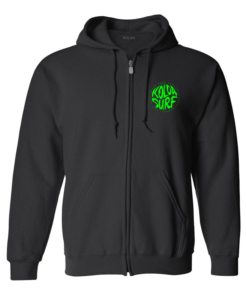 Koloa Brush Logo Full Zip Hoodie