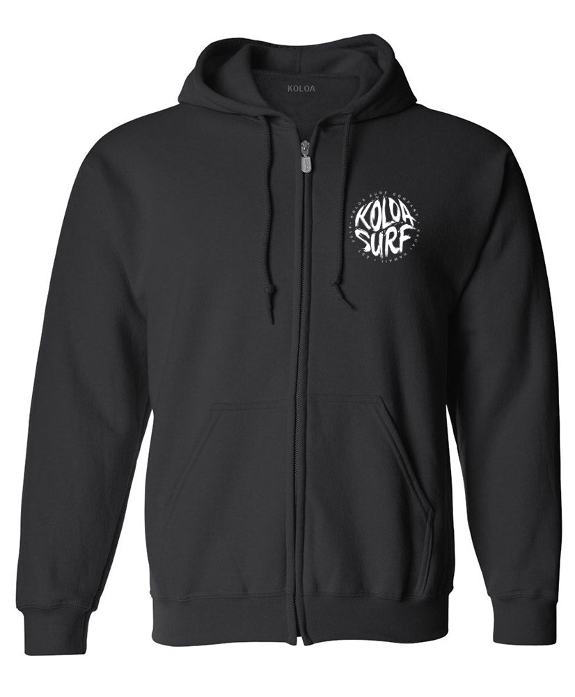 Koloa Brush Logo Full Zip Hoodie