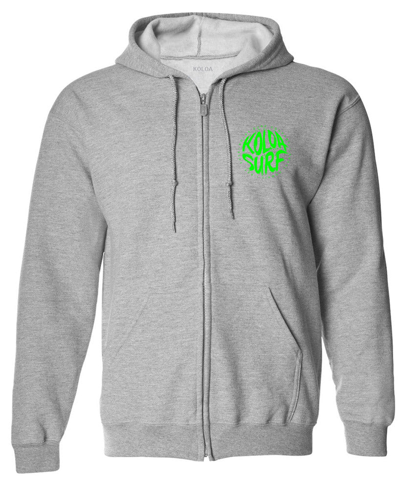 Koloa Brush Logo Full Zip Hoodie