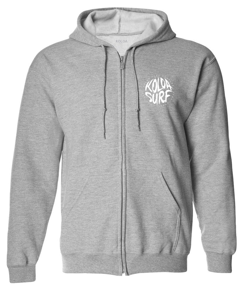 Koloa Brush Logo Full Zip Hoodie