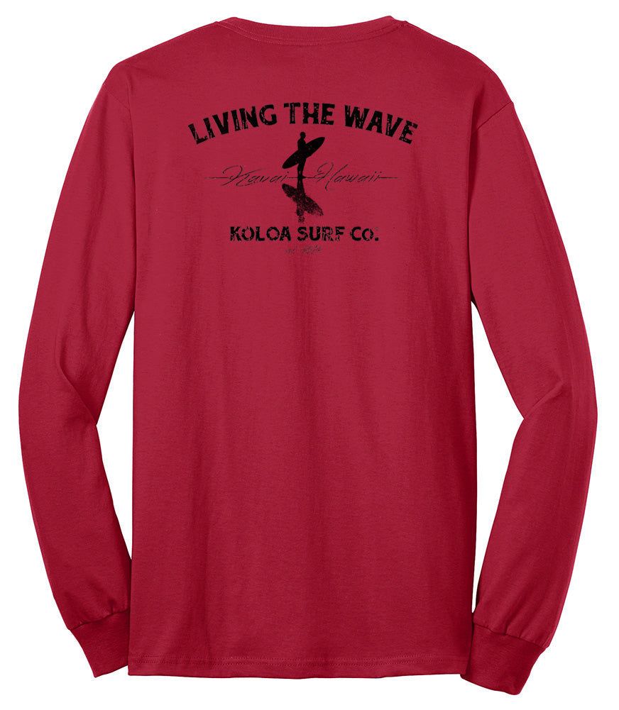 Koloa Surfer on the Beach 50/50 Long Sleeve T-Shirts