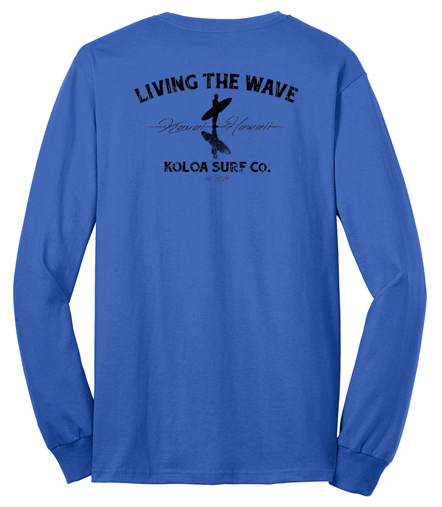 Koloa Surfer on the Beach 50/50 Long Sleeve T-Shirts