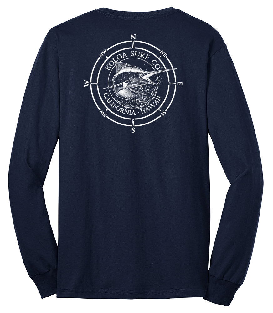 Koloa Black Marlin 50/50 Long Sleeve T-Shirts