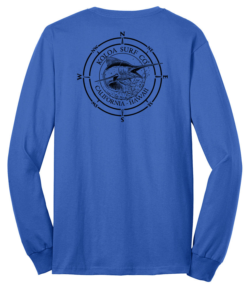 Koloa Black Marlin 50/50 Long Sleeve T-Shirts