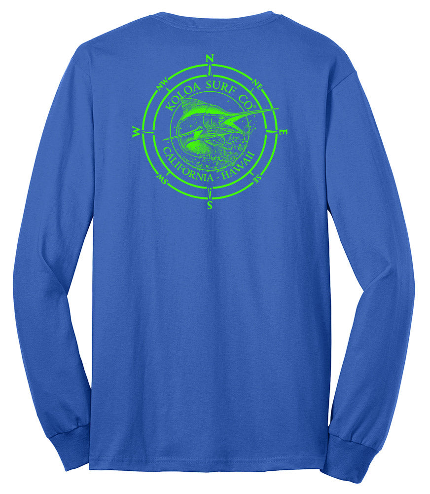 Koloa Black Marlin 50/50 Long Sleeve T-Shirts