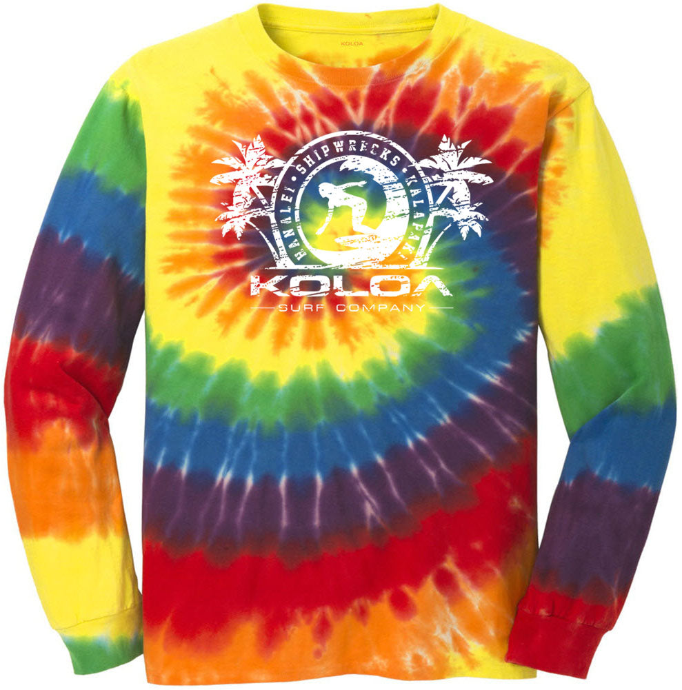 Surfer Girl Long Sleeve Tie-Dye Tee