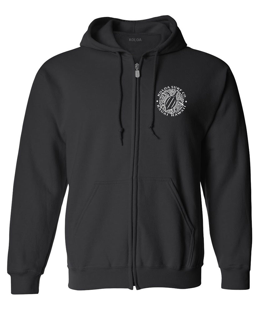 Koloa Hawaiian Honu Turtle Tall Zipper Hoodie – Koloa Surf Company