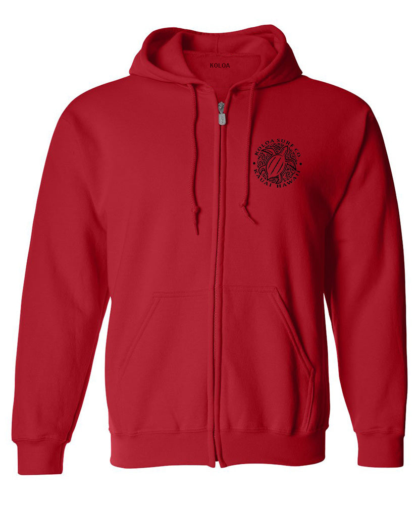 Koloa Hawaiian Honu Turtle Tall Zip Hoodie