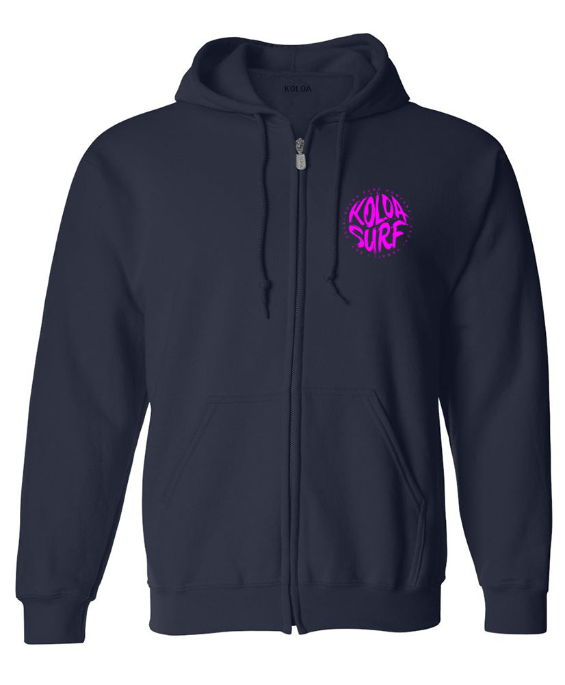 Koloa Brush Logo Tall Zip Hoodie