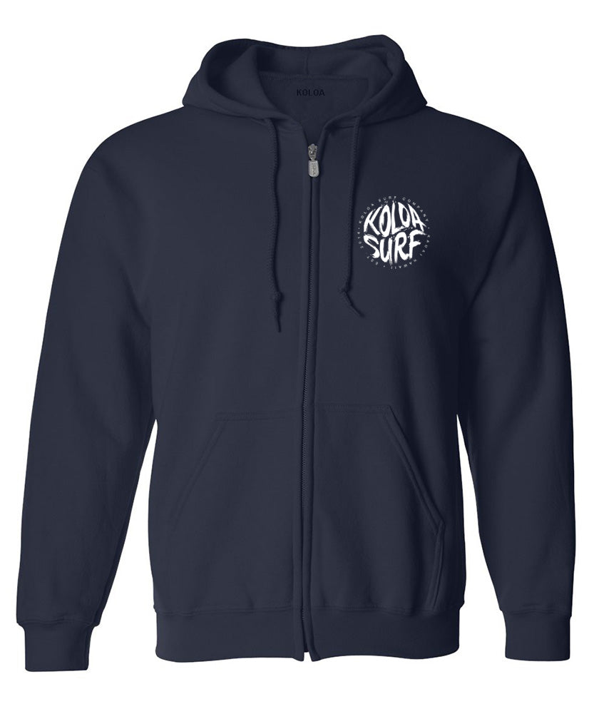 Koloa Brush Logo Tall Zip Hoodie