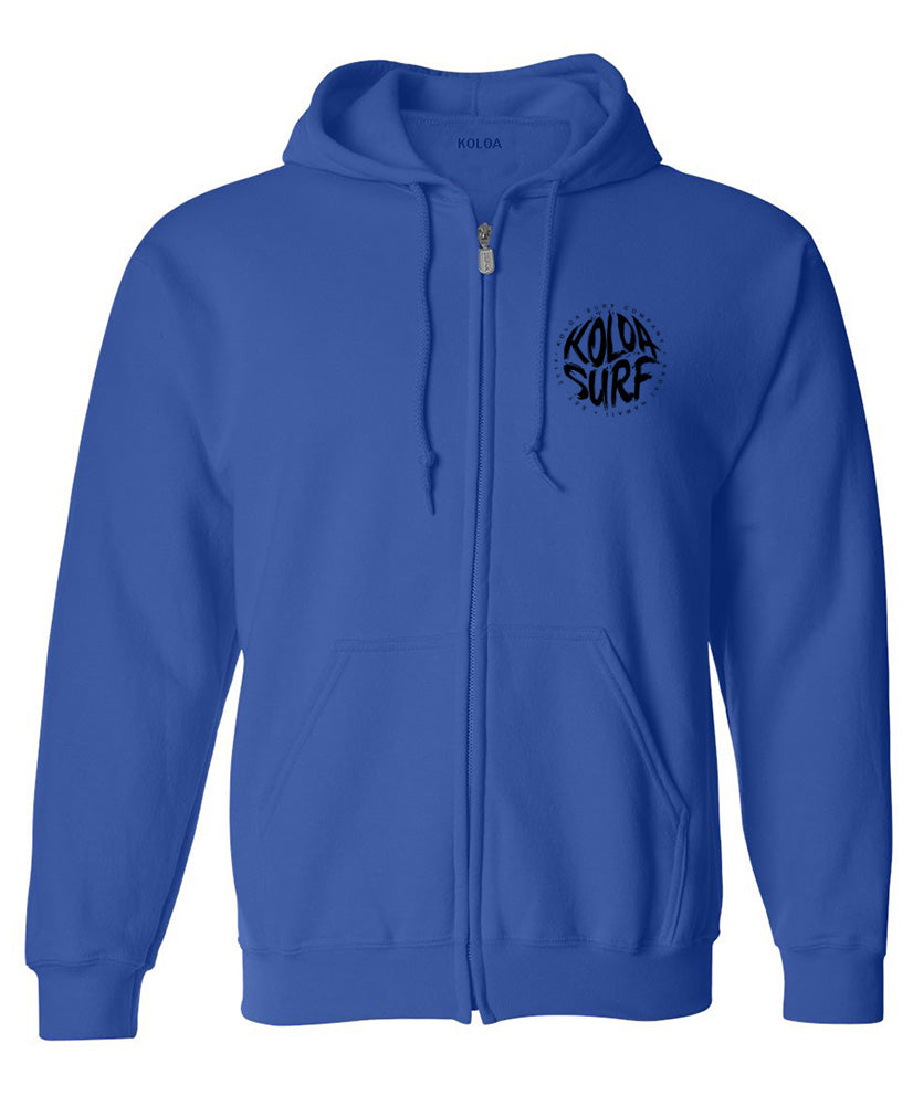 Koloa Brush Logo Tall Zip Hoodie