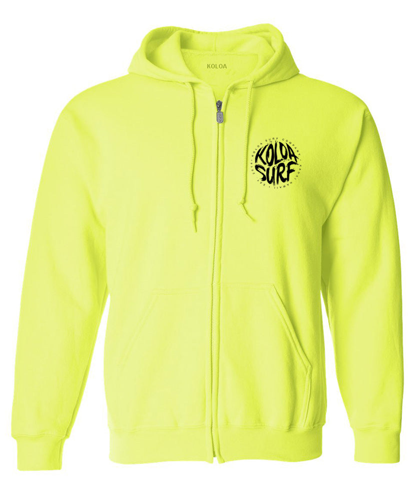 Koloa Brush Logo Tall Zip Hoodie