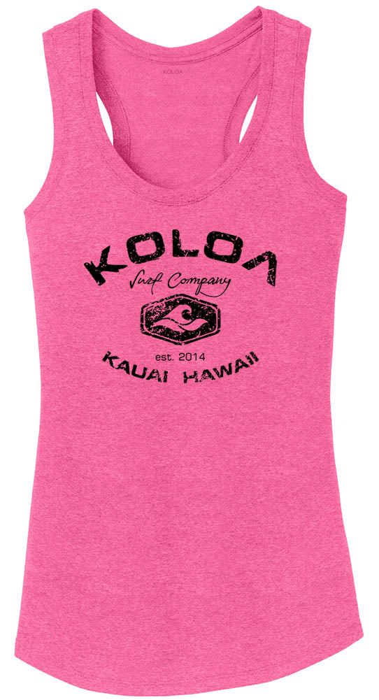 Koloa Ladies Vintage Arch Heathered Tank Top