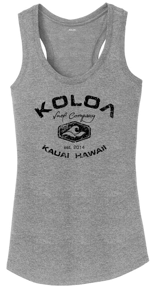 Koloa Ladies Vintage Arch Heathered Tank Top