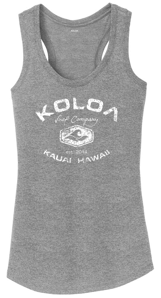 Koloa Ladies Vintage Arch Heathered Tank Top