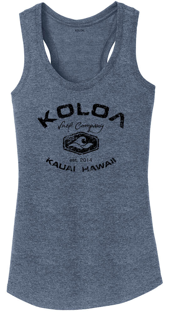 Koloa Ladies Vintage Arch Heathered Tank Top