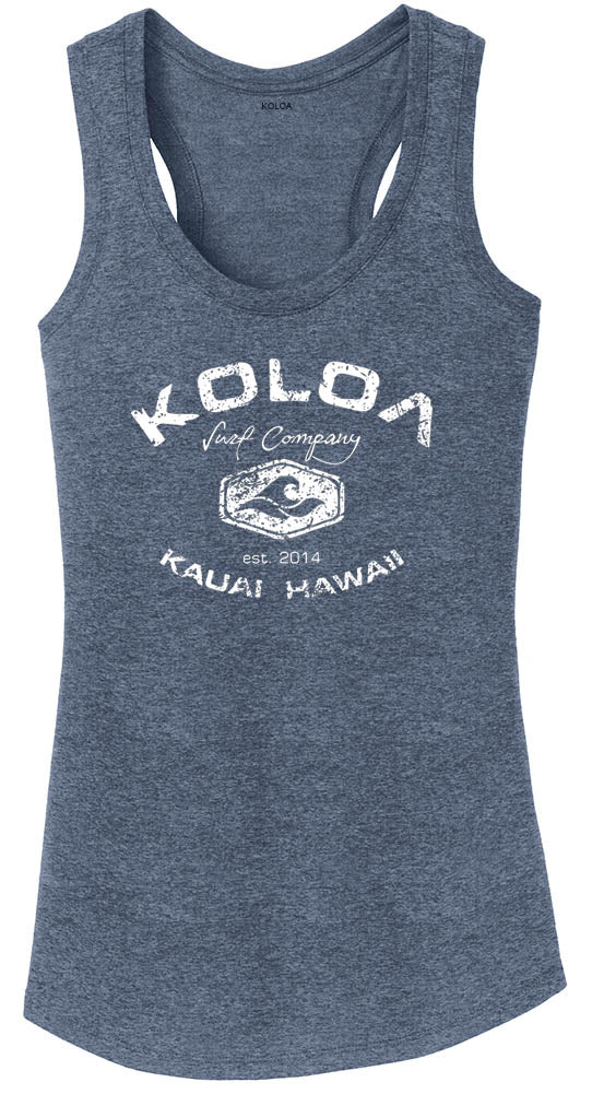 Koloa Ladies Vintage Arch Heathered Tank Top