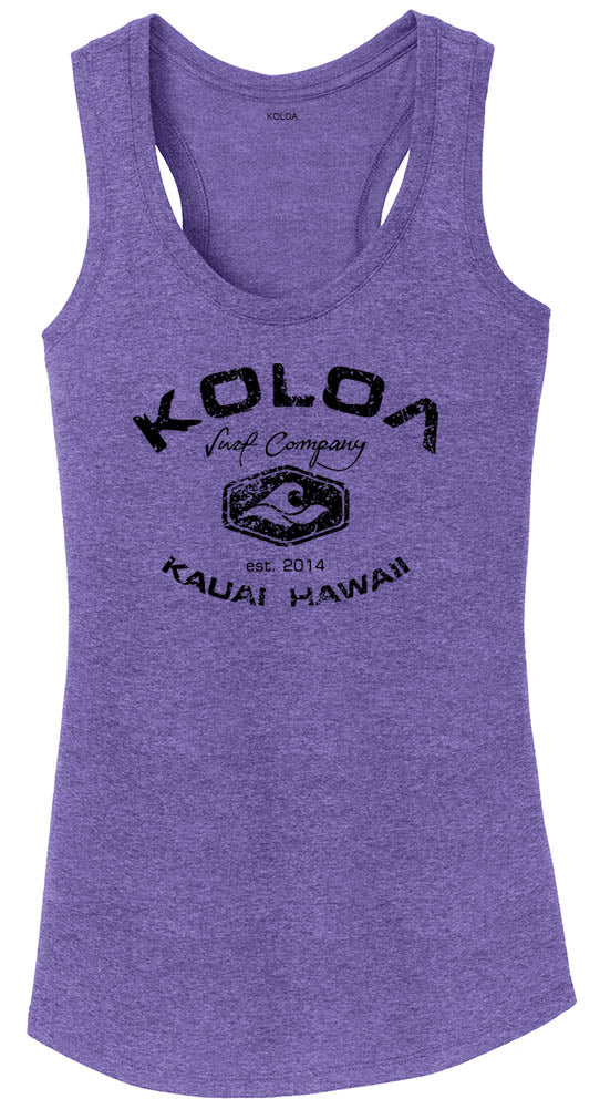 Koloa Ladies Vintage Arch Heathered Tank Top