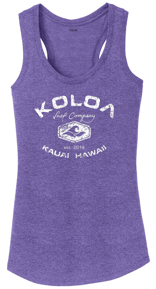 Koloa Ladies Vintage Arch Heathered Tank Top