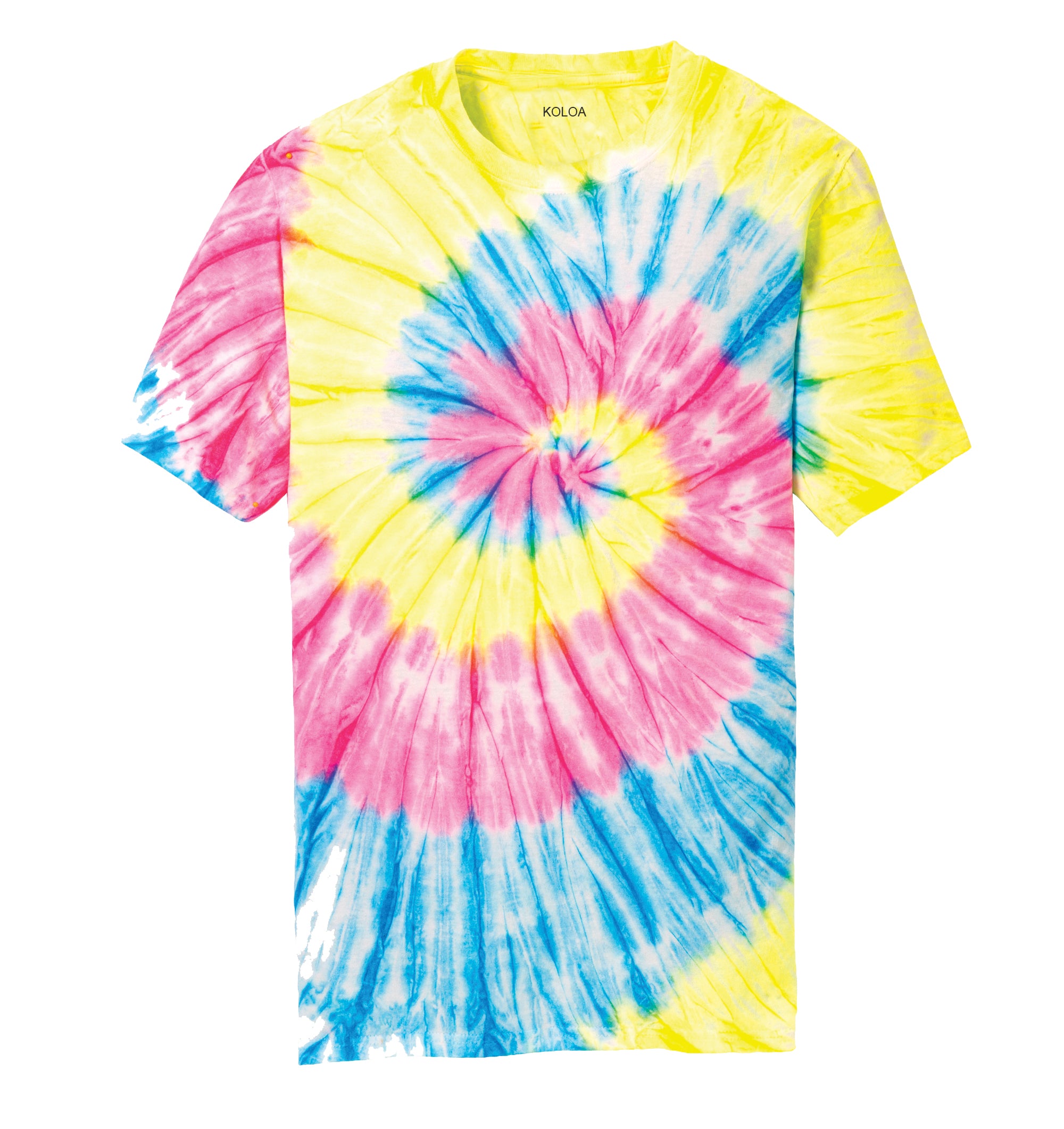Koloa Surf Tie Dye T Shirt Neon Rainbow Tie Dye 4X Large